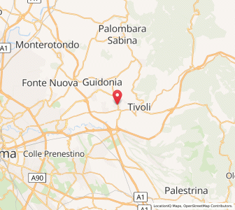Map of Villanova, Lazio