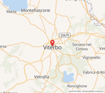 Map of Viterbo, Lazio