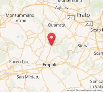 Map of Vitolini, Tuscany