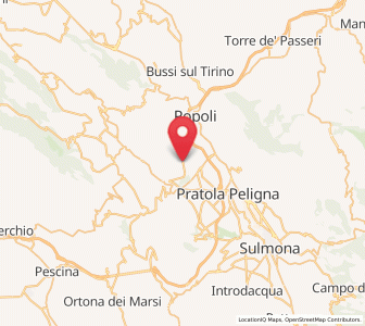 Map of Vittorito, Abruzzo