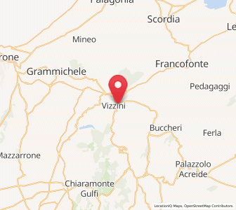 Map of Vizzini, Sicily
