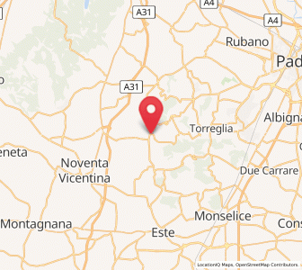 Map of Vò, Veneto