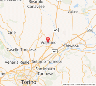 Map of Volpiano, Piedmont