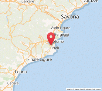 Map of Voze, Liguria