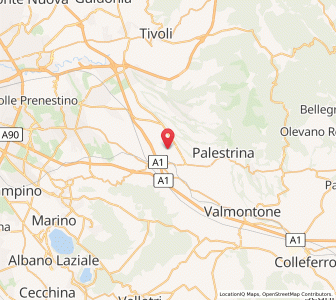 Map of Zagarolo, Lazio