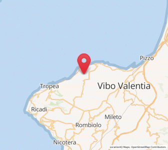 Map of Zambrone, Calabria