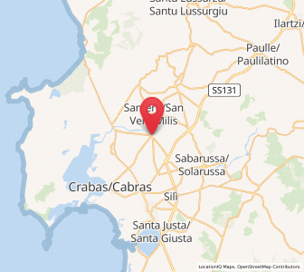 Map of Zeddiani, Sardinia