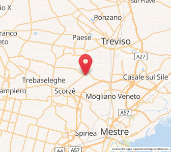 Map of Zero Branco, Veneto