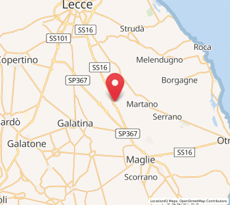 Map of Zollino, Apulia