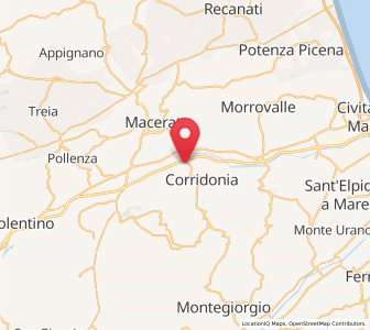 Map of Zona Industriale, The Marches