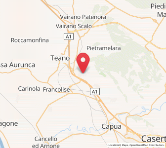 Map of Zuni, Campania