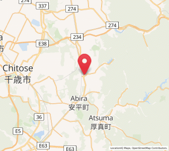 Map of Abira, Hokkaido