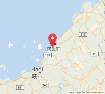 Map of Abu, Yamaguchi