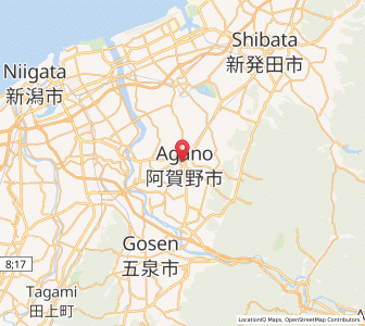 Map of Agano, Niigata