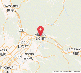 Map of Aibetsu, Hokkaido