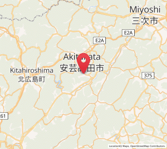 Map of Aki-takata, Hiroshima