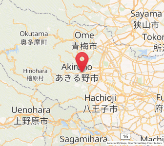 Map of Akiruno, Tokyo