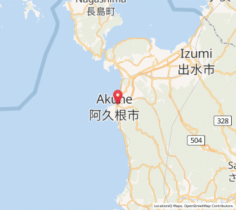 Map of Akune, Kagoshima