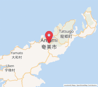 Map of Amami, Kagoshima