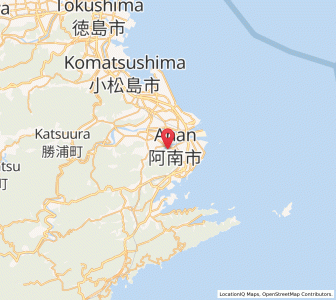 Map of Anan, Tokushima