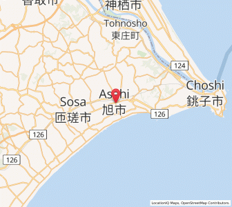 Map of Asahi, Chiba