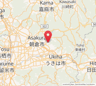 Map of Asakura, Fukuoka