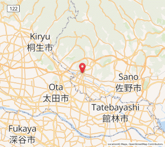 Map of Ashikaga, Tochigi