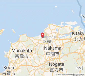 Map of Ashiya, Fukuoka