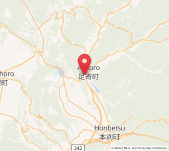 Map of Ashoro, Hokkaido