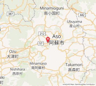 Map of Aso, Kumamoto