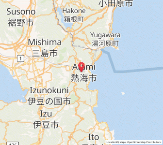 Map of Atami, Shizuoka