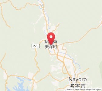 Map of Bifuka, Hokkaido