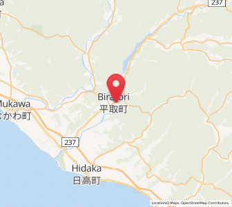 Map of Biratori, Hokkaido