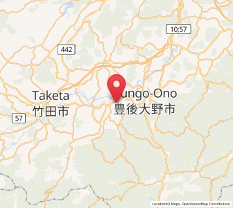 Map of Bungo-ōno, Oita