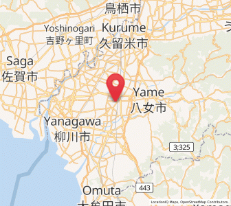 Map of Chikugo, Fukuoka