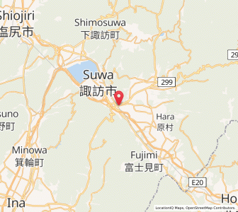 Map of Chino, Nagano