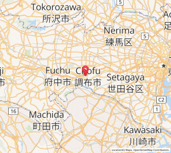 Map of Chōfu, Tokyo