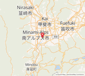 Map of Chūō, Yamanashi