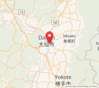 Map of Daisen, Akita
