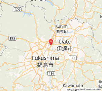 Map of Date, Fukushima