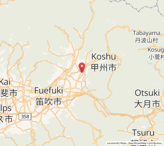 Map of Enzan, Yamanashi