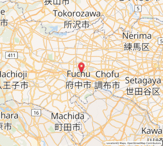 Map of Fuchū, Tokyo