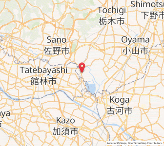 Map of Fujioka, Tochigi