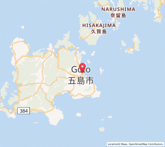 Map of Fukuechō, Nagasaki