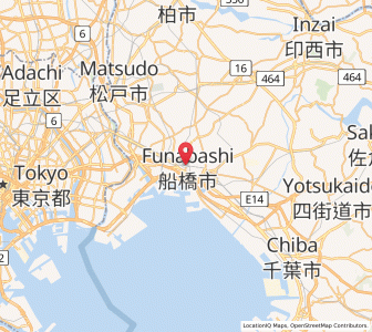 Map of Funabashi, Chiba