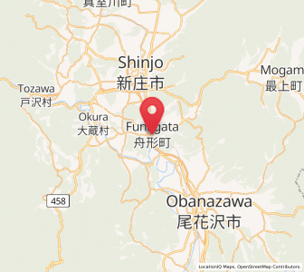 Map of Funagata, Yamagata