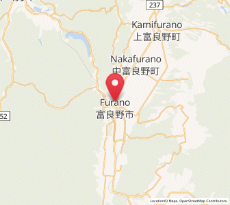 Map of Furano, Hokkaido