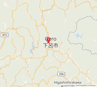 Map of Gero, Gifu