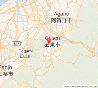 Map of Gosen, Niigata