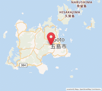 Map of Gotō, Nagasaki